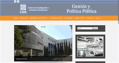 Desktop Screenshot of gestionypoliticapublica.cide.edu