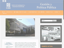 Tablet Screenshot of gestionypoliticapublica.cide.edu